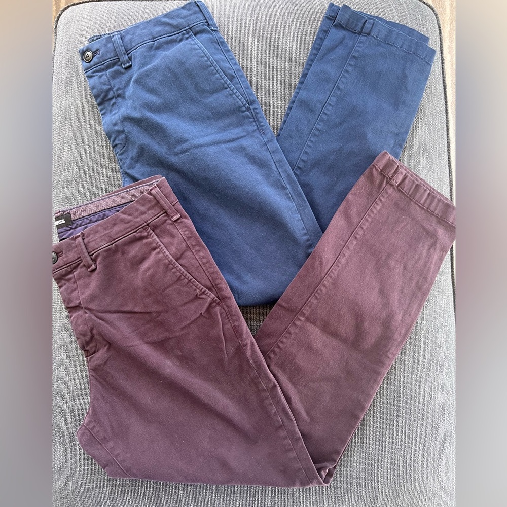 Men’s Bundle- Express Navy and Burgundy Slim Fit